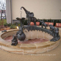 Custom indoor small bronze elephant statue water fountain